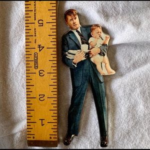 Busy Dad refrigerator magnet, retro-look, humor
